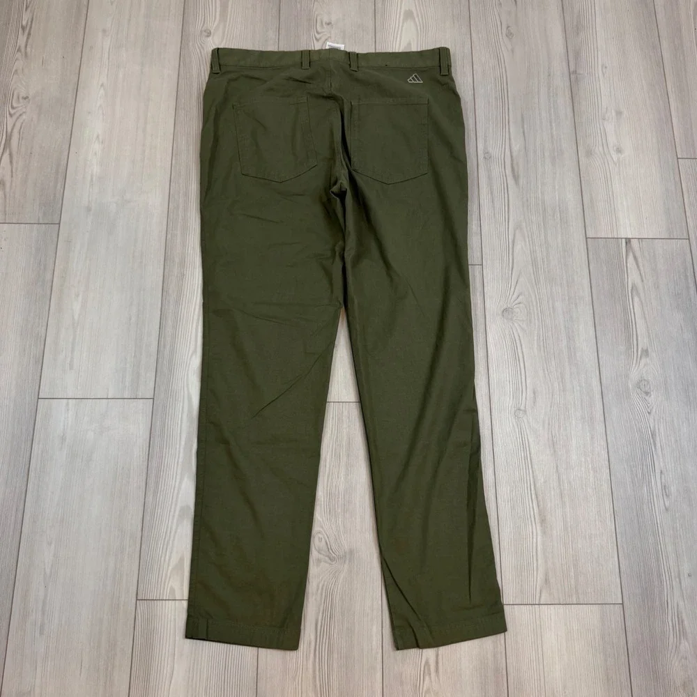 Adidas Go-To 5-Pocket Golf Pants Mens 36x32 Olive Green HR7926 Stretch